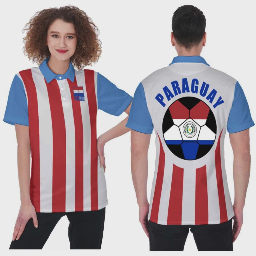 Paraguay Unisex Football Fan Polo Shirt Video