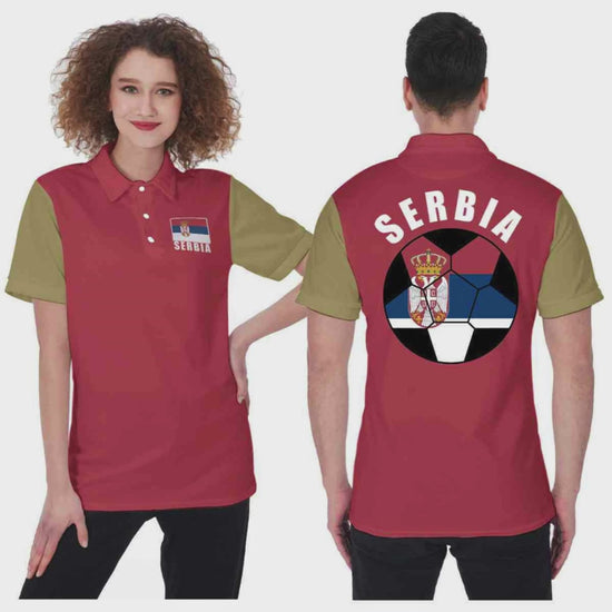 Serbia Unisex Football Fan Polo Shirt Video