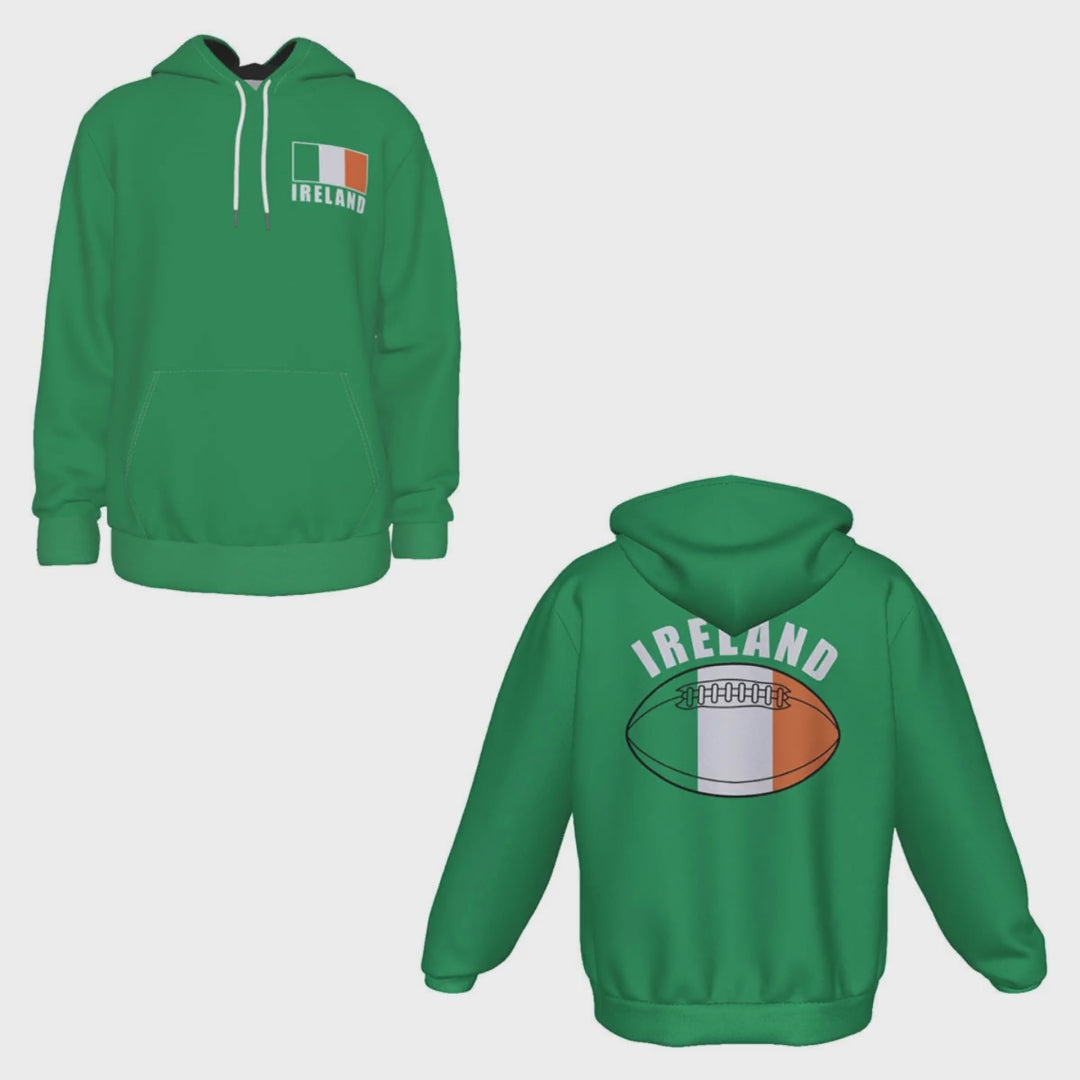 Ireland Unisex Rugby Fan Pullover Hoodie Video