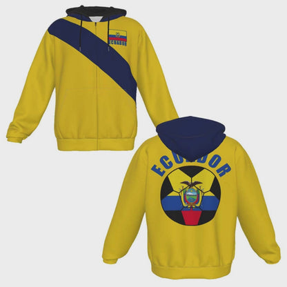 Ecuador Unisex Football Fan Zip Hoodie Video