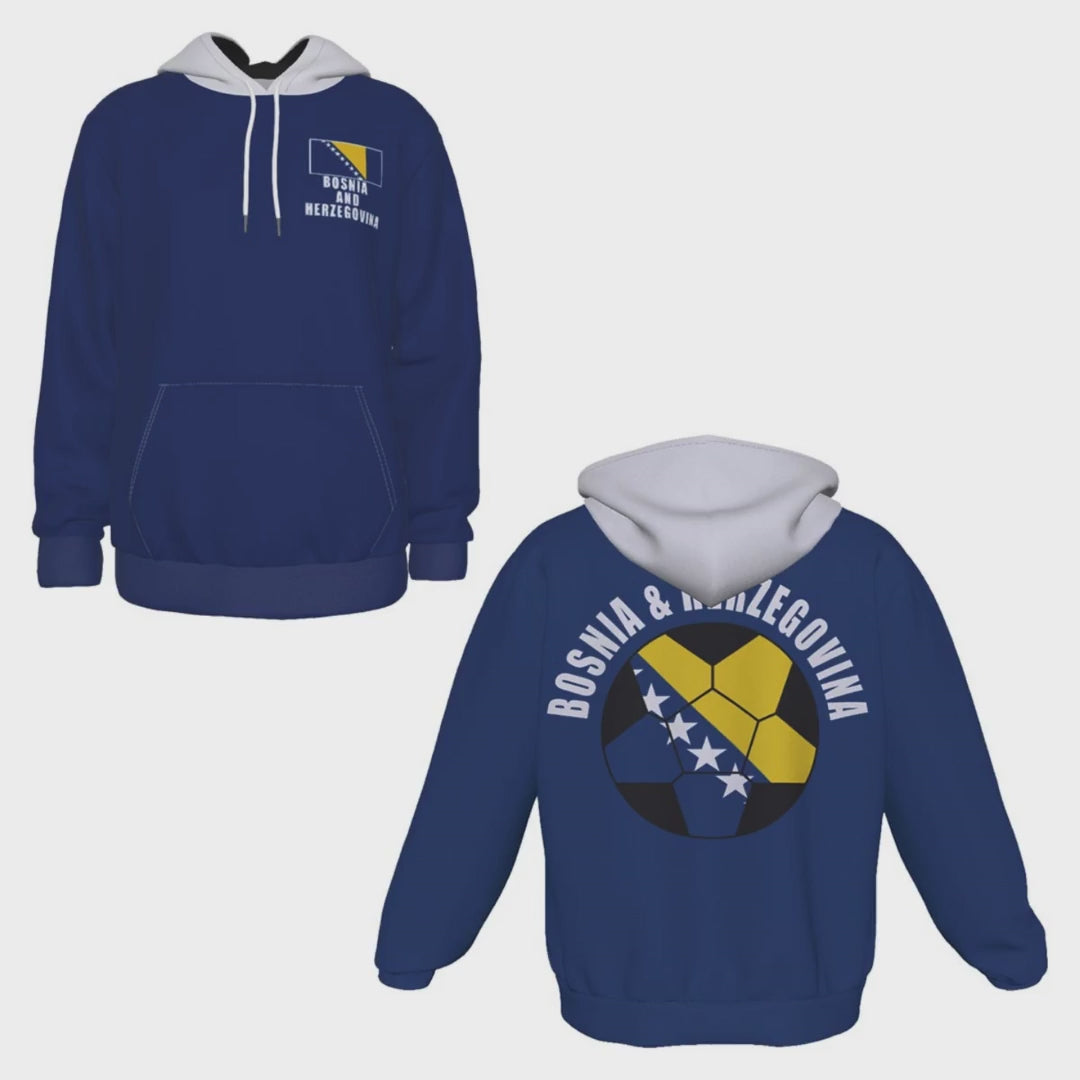 Bosnia And Herzegovina Unisex Football Fan Pullover Hoodie Video