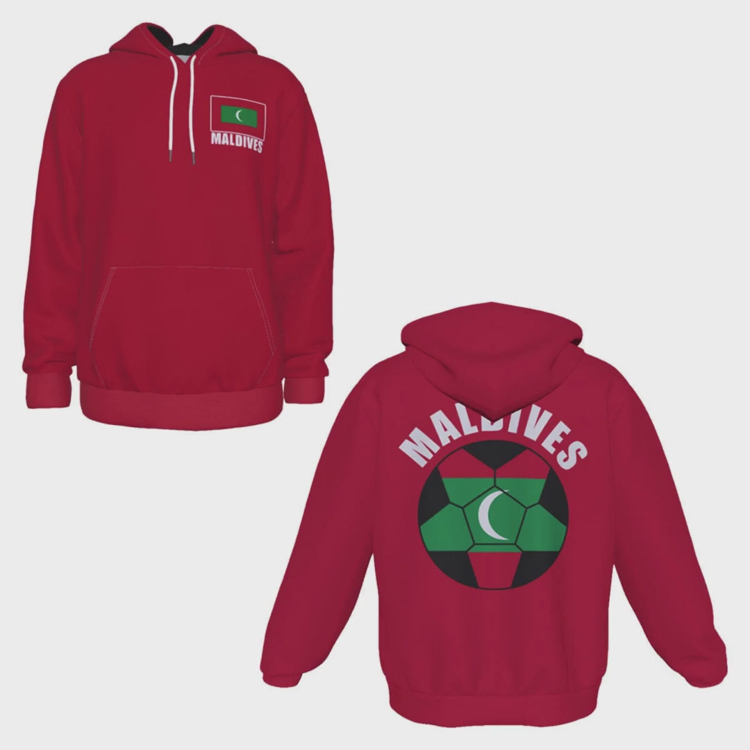 Maldives Unisex Football Fan Pullover Hoodie Video