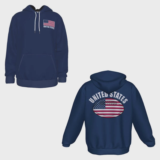 United States Unisex Rugby Fan Pullover Hoodie Video