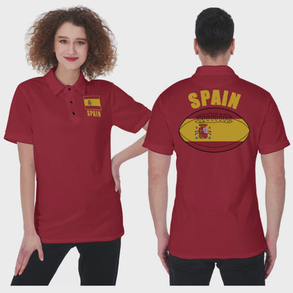 Spain Unisex Rugby Fan Polo Shirt Video