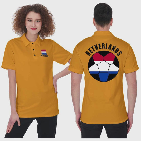 Netherlands Unisex Football Fan Polo Shirt Video