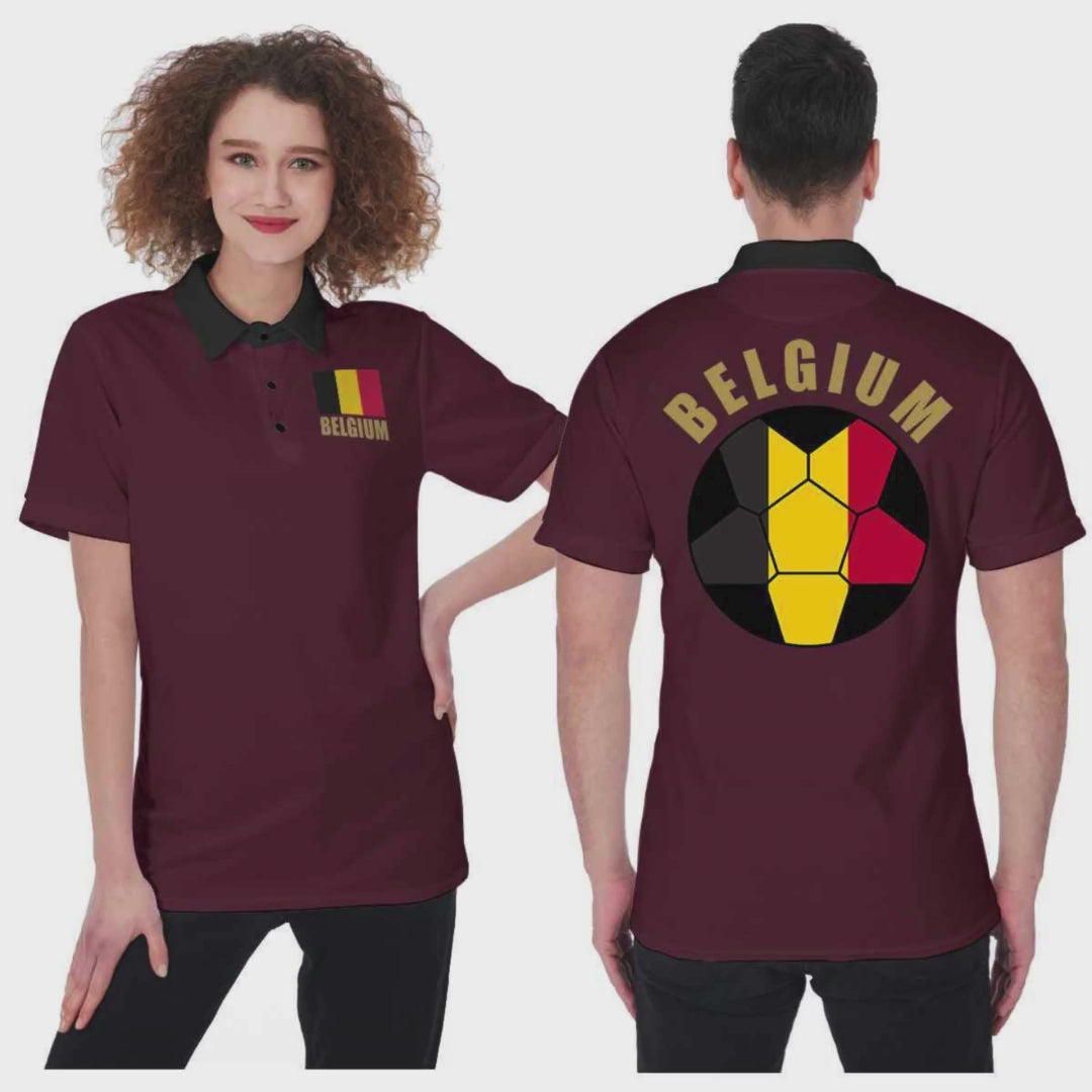 Belgium Unisex Football Fan Polo Shirt Video