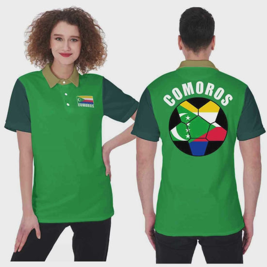 Comoros Unisex Football Fan Polo Shirt Video