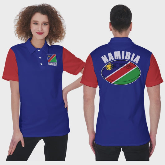 Namibia Unisex Rugby Fan Polo Shirt Video