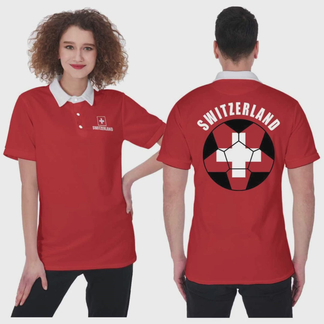 Suisse Unisex Football Fan Polo Shirt Video