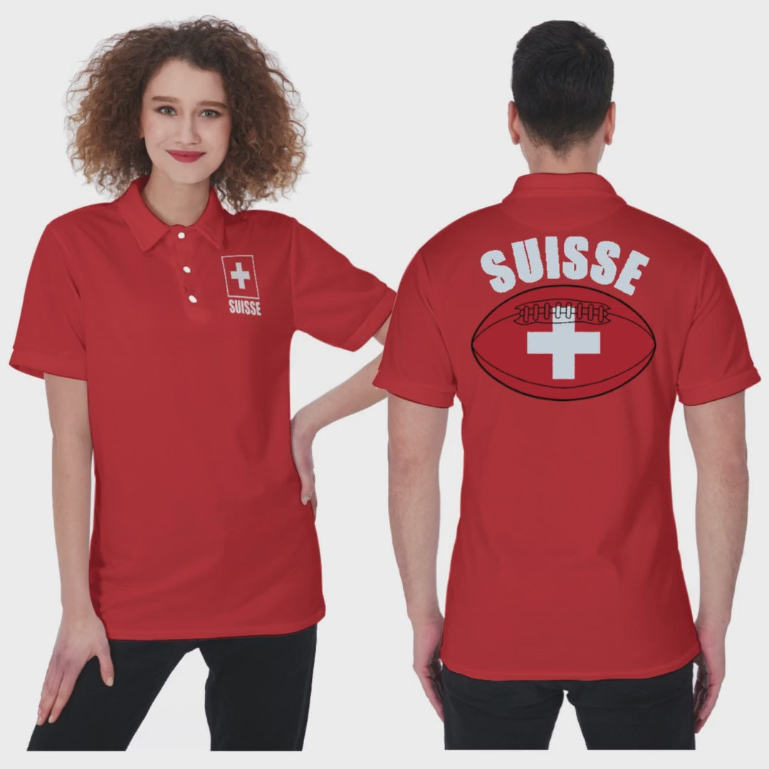 Suisse Unisex Rugby Fan Polo Shirt Video