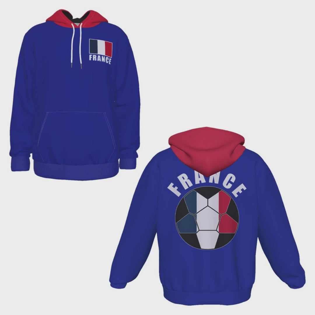 France Unisex Football Fan Pullover Hoodie Video