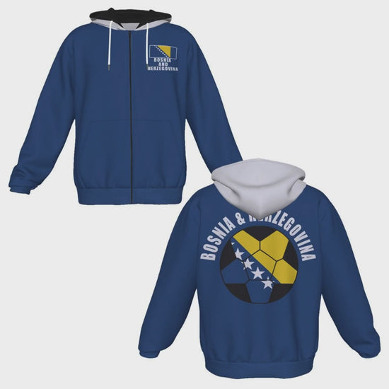 Bosnia And Herzegovina Unisex Football Fan Zip Hoodie Video