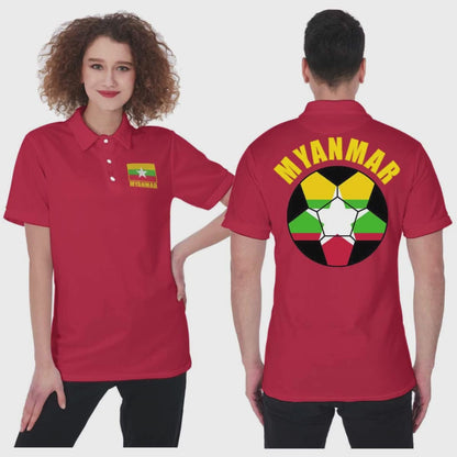 Myanmar Unisex Football Fan Polo Shirt Video