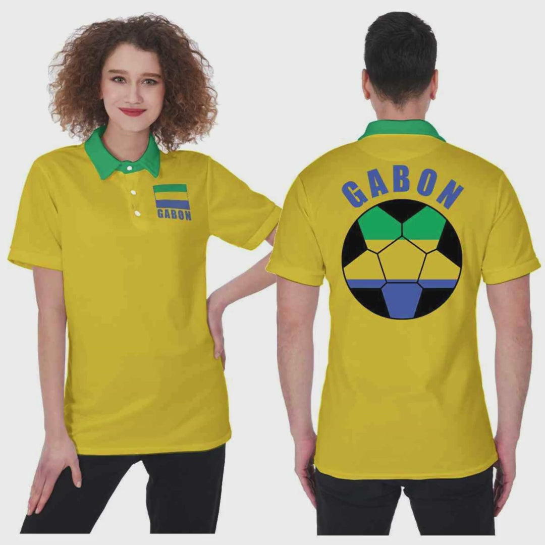 Gabon Unisex Football Fan Polo Shirt Video