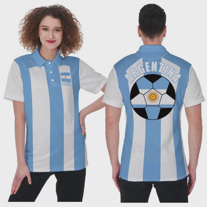 Argentina Unisex Football Fan Polo Shirt Video