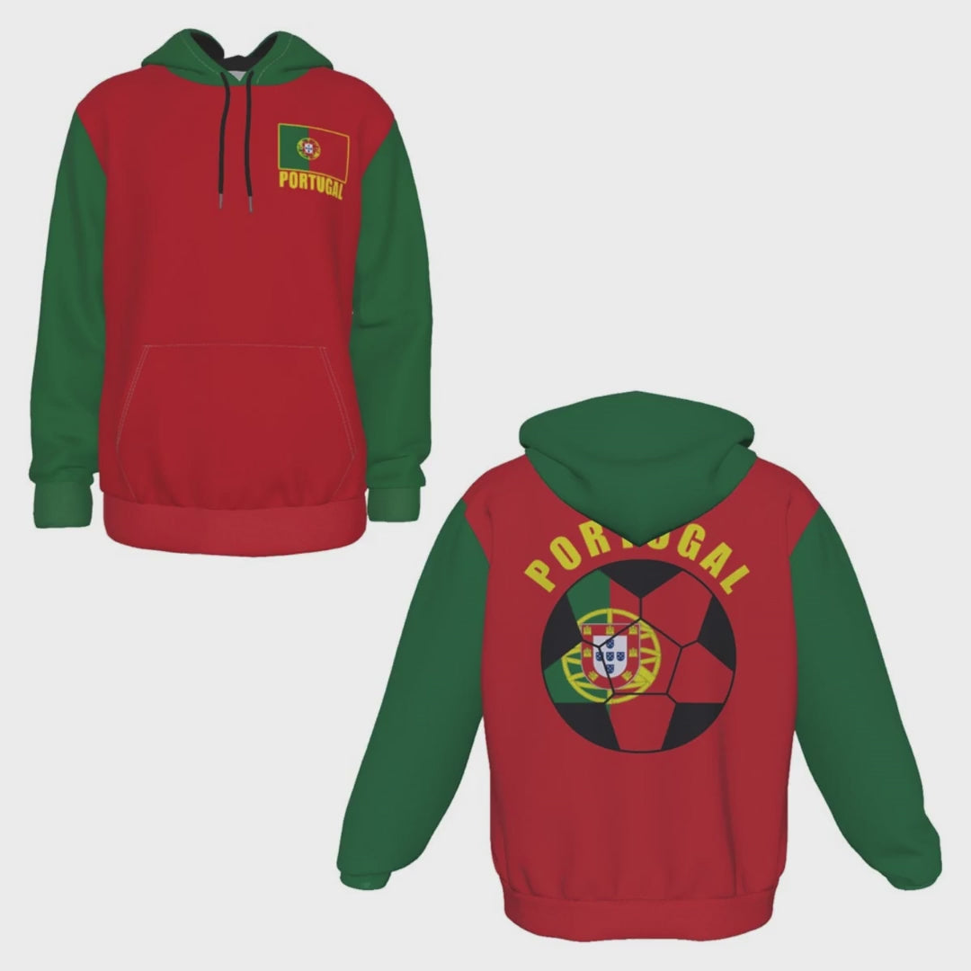 Portugal Unisex Football Fan Pullover Hoodie Video