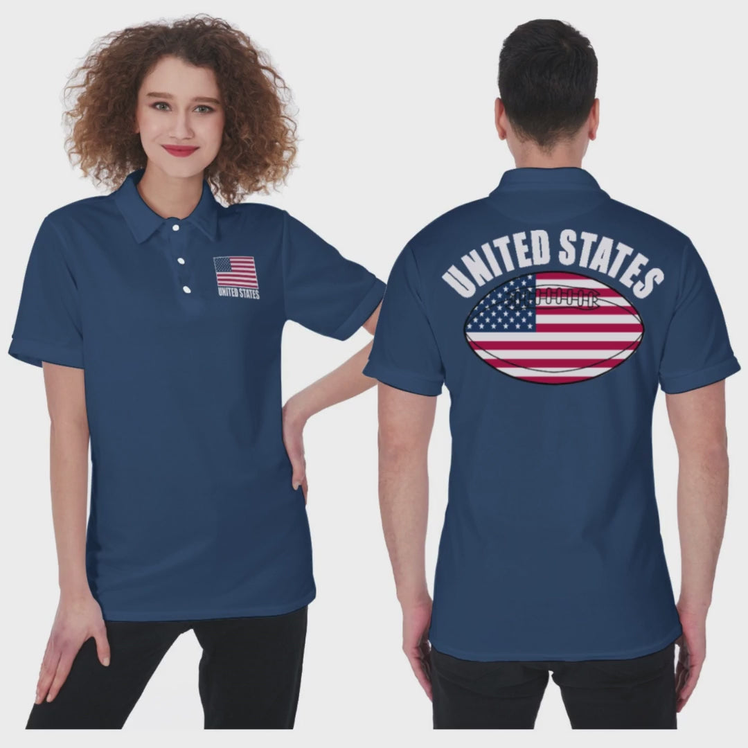 United States Unisex Rugby Fan Polo Shirt Video