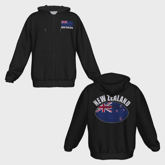 New Zealand Unisex Rugby Fan Zip Hoodie Video