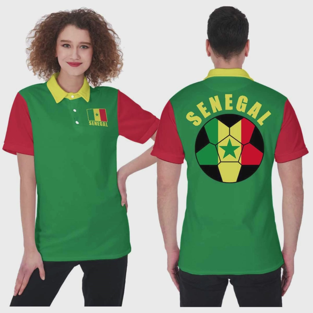 Senegal Unisex Football Fan Polo Shirt Video