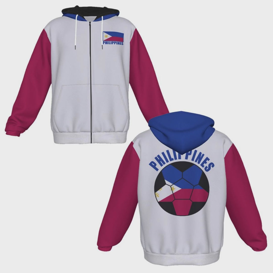 Philippines Unisex Football Fan Zip Hoodie Video