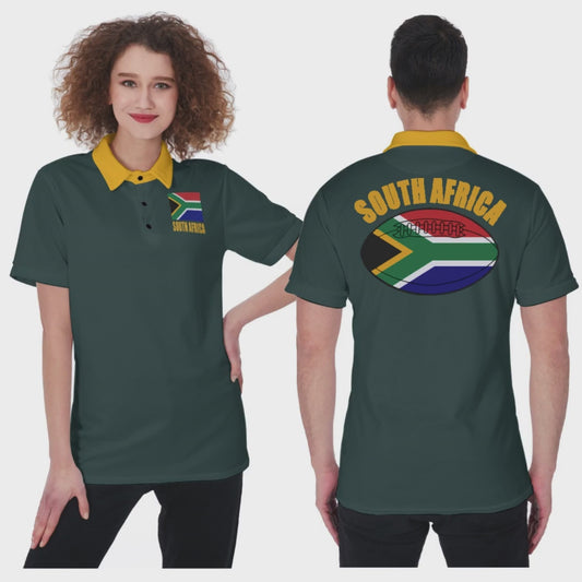 South Africa Unisex Rugby Fan Polo Shirt Video