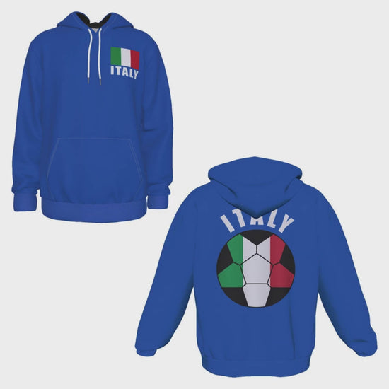 Italy Unisex Football Fan Pullover Hoodie Video