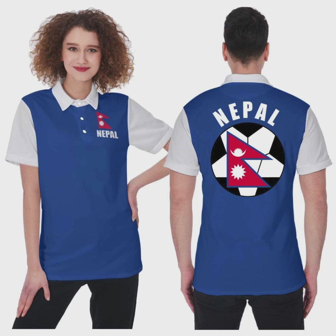 Nepal Unisex Football Fan Polo Shirt Video