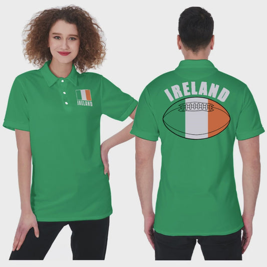 Ireland Unisex Rugby Fan Polo Shirt Video