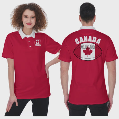 Canada Unisex Rugby Fan Polo Shirt Video