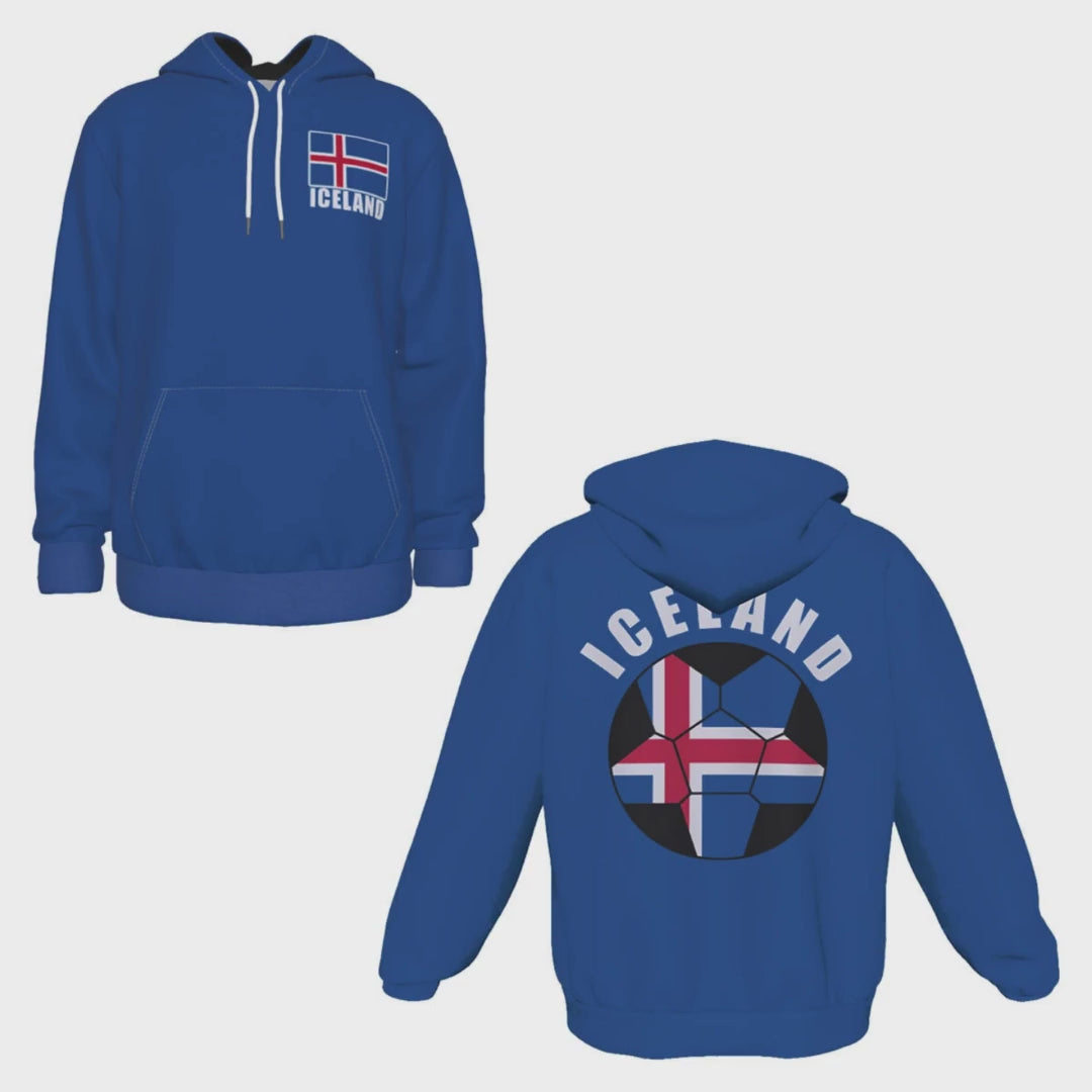 Iceland Unisex Football Fan Pullover Hoodie Video