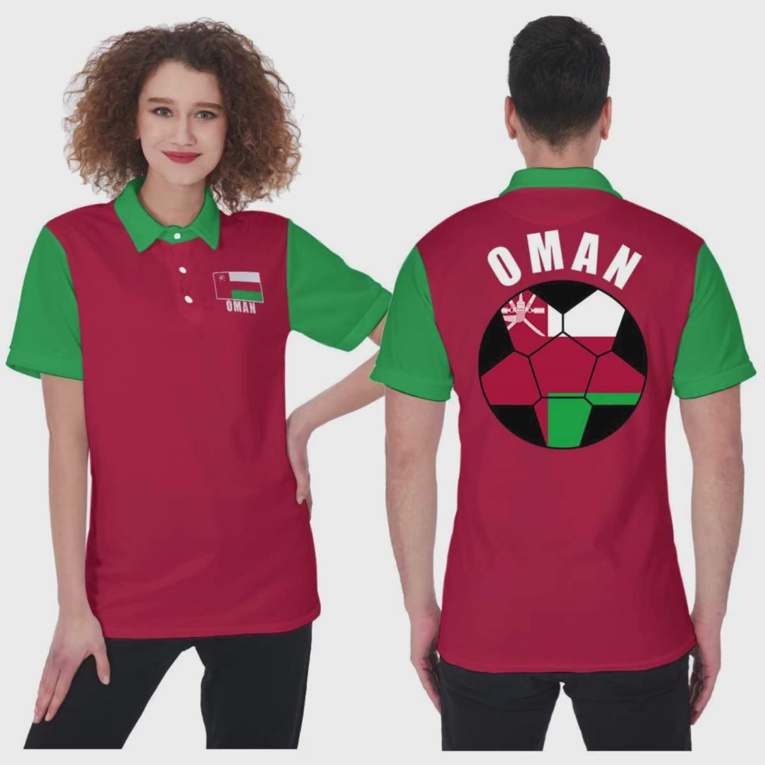 Oman Unisex Football Fan Polo Shirt Video