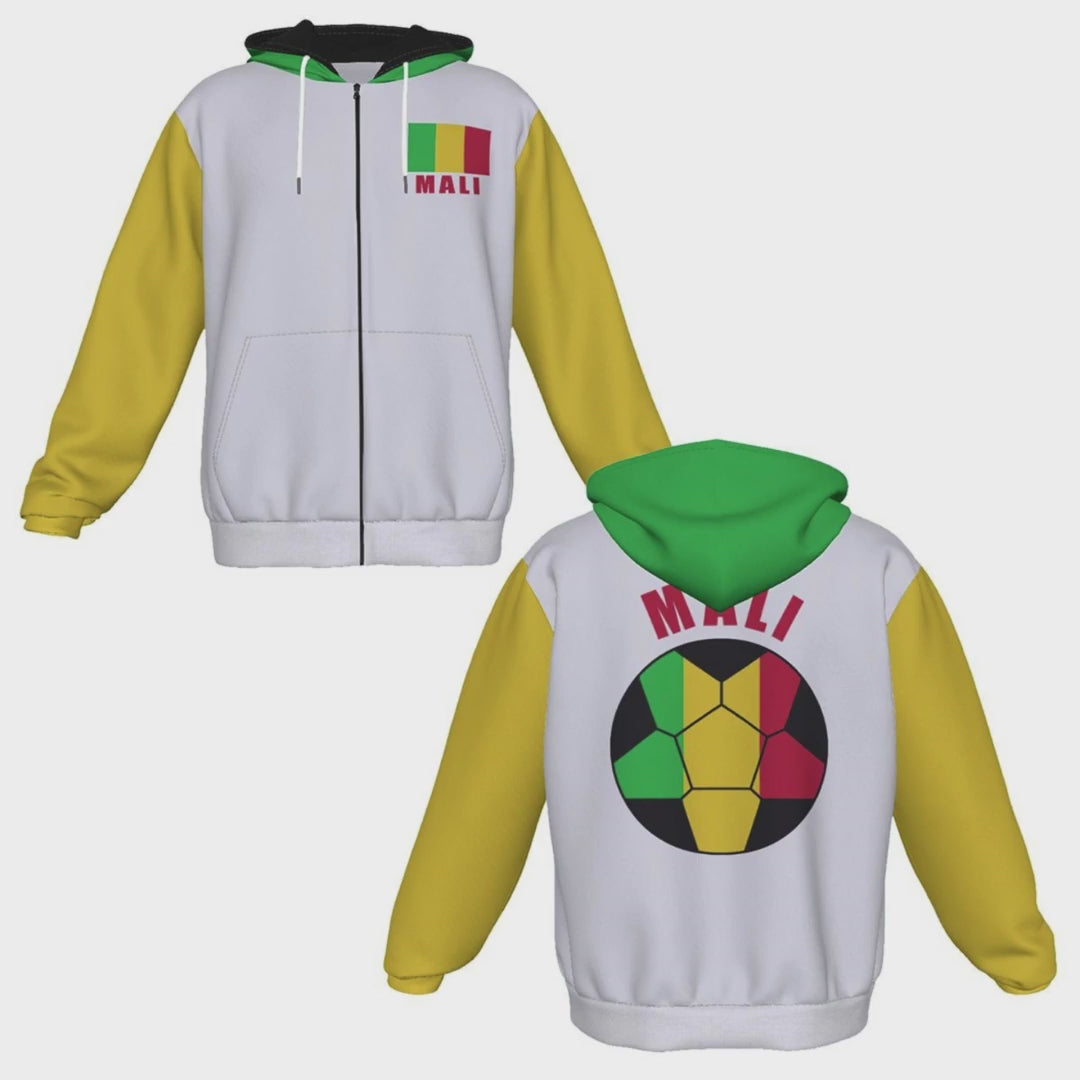 Mali Unisex Football Fan Zip Hoodie Video