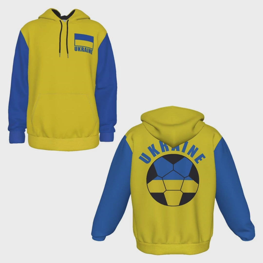 Ukraine Unisex Football Fan Pullover Hoodie Video