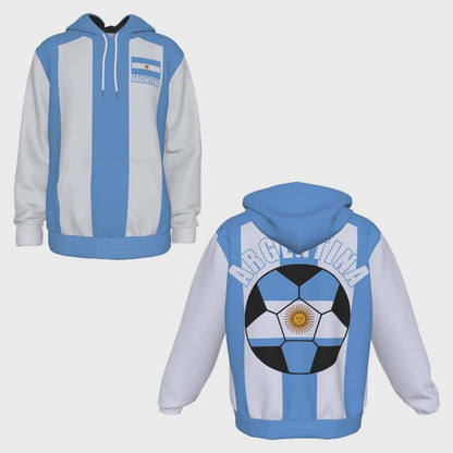 Argentina Unisex Football Fan Pullover Hoodie Video