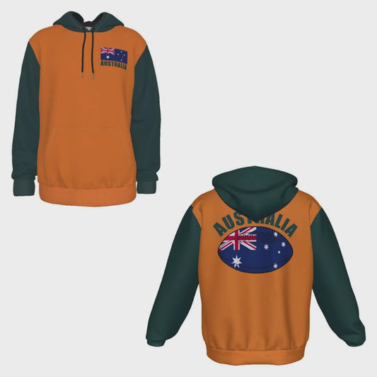 Australia Unisex Rugby Fan Pullover Hoodie Video