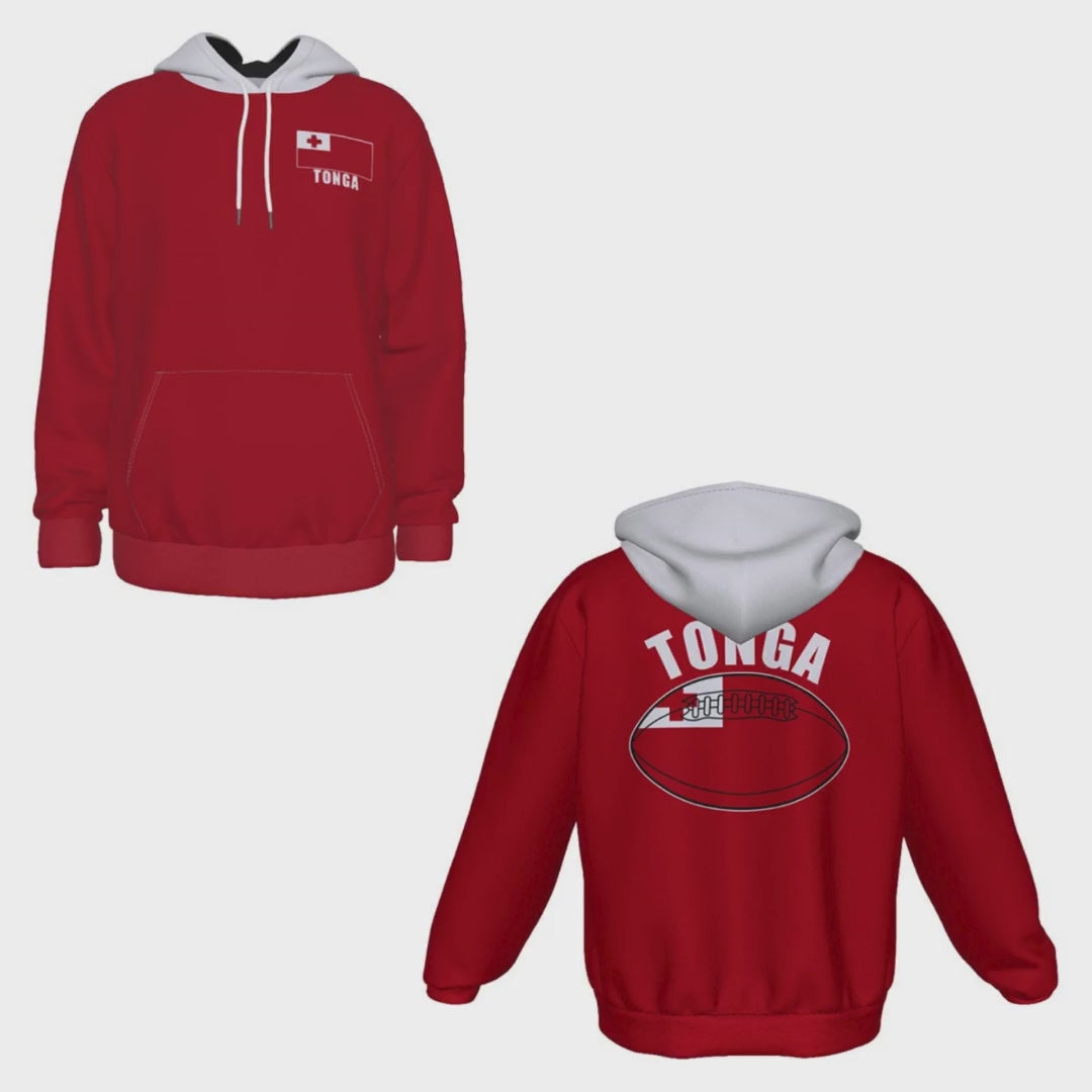 Tonga Unisex Rugby Fan Pullover Hoodie Video