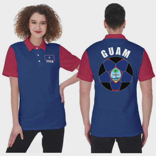 Guam Unisex Football Fan Polo Shirt Video