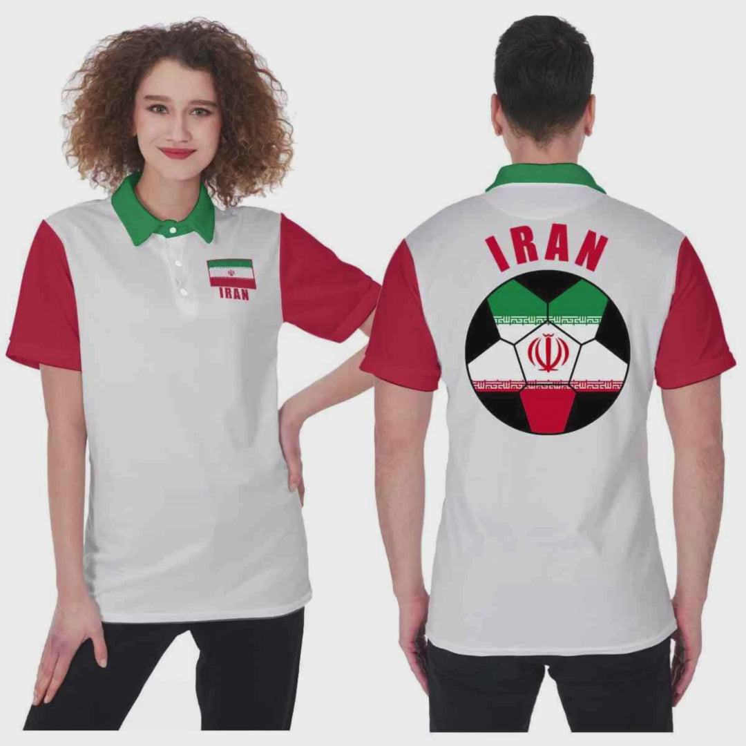 Iran Unisex Football Fan Polo Shirt Video