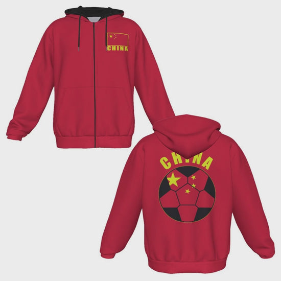 China Unisex Football Fan Zip Hoodie Video