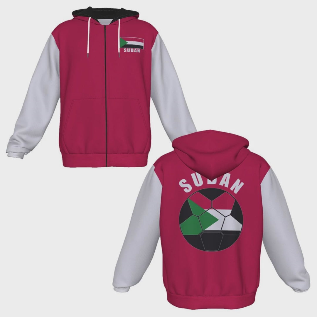 Sudan Unisex Football Fan Zip Hoodie Video