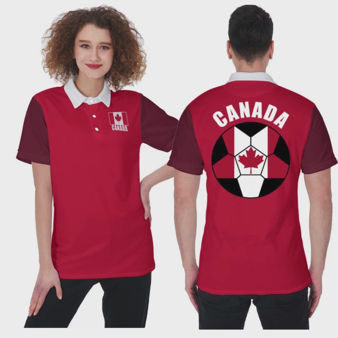 Canada Unisex Football Fan Polo Shirt Video