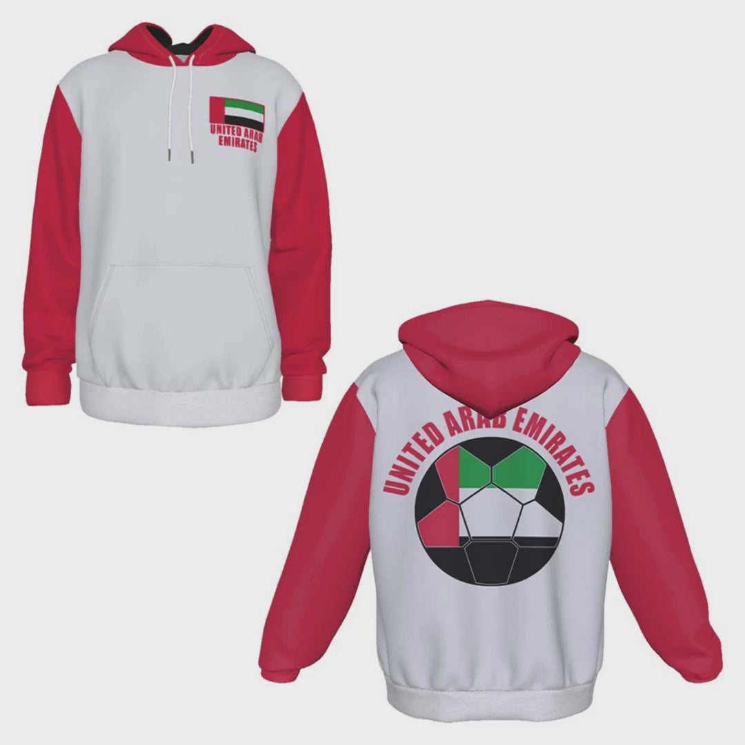 United Arab Emirates (Uae) Unisex Football Fan Pullover Hoodie Video