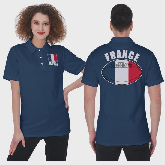 France Unisex Rugby Fan Polo Shirt Video